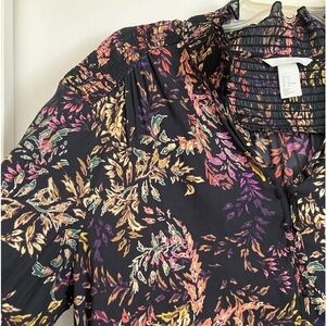 Fall Floral Button Up Dress